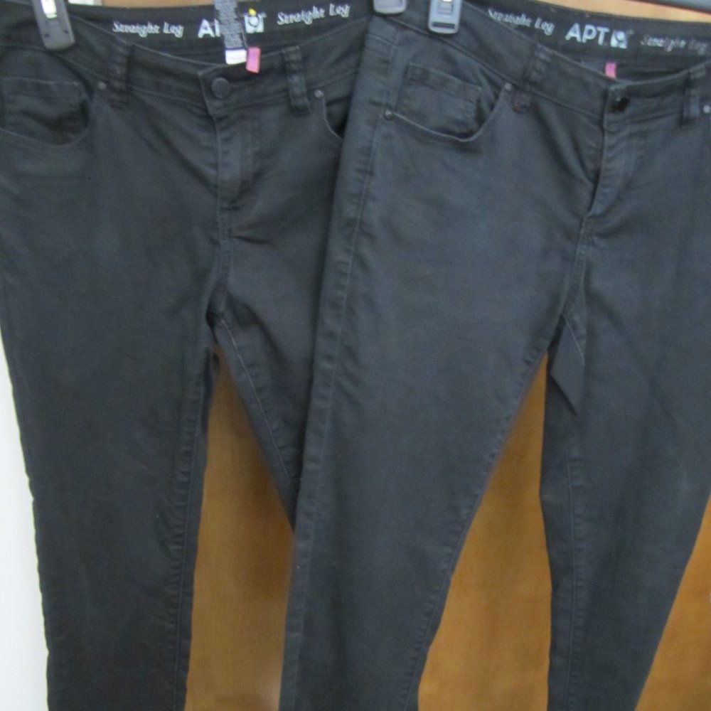 2-Prs SZ 4 Black Jeans EUC